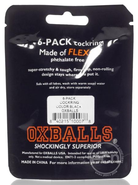 OXBALLS ATOMIC JOCK ' THE 6 PACK ' SPORT COCK RING