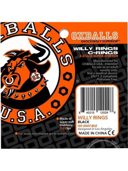 OXBALLS WILLY RINGS COCK RING ( 3 PACK )