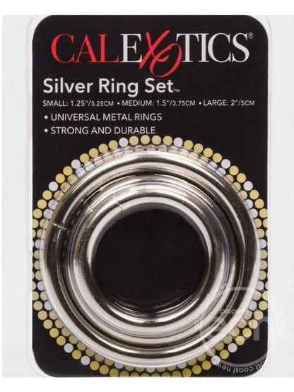 SILVER COCK RING - ( 3 SET )