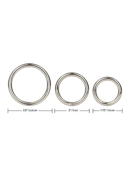 SILVER COCK RING - ( 3 SET )