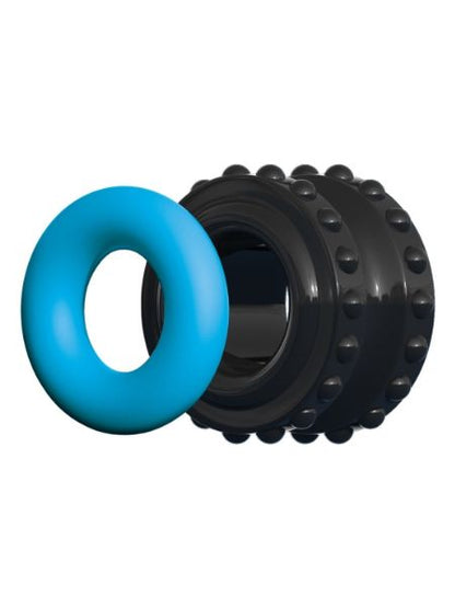 SIR RICHARD'S CONTROL PRO PERFORMANCE BEGINNERS COCK RINGS BLACK/BLUE