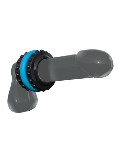 SIR RICHARD'S CONTROL PRO PERFORMANCE BEGINNERS COCK RINGS BLACK/BLUE