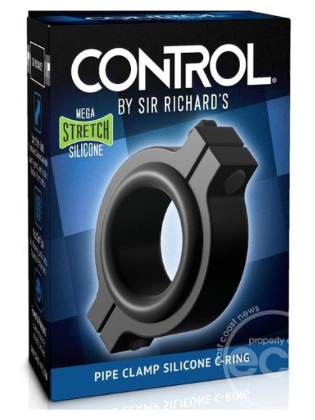 SIR RICHARD'S CONTROL PIPE - CLAMP SILICONE COCK RING - BLACK