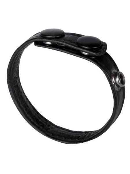 MACHO 3 SNAP COCK RING ADJUSTABLE - BLACK