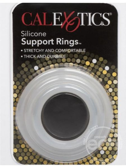 SILICONE SUPPORT COCK RINGS ( 3 PIECE SET ) - IVORY