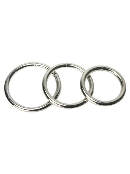 MASTER SERIES STAINLESS STEEL COCK RINGS ( 3 SET )