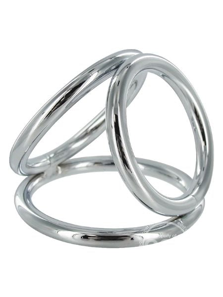 MASTER SERIES TRIAD CHAMBER COCK AND BALL CAGE MEDIUM - SILVER