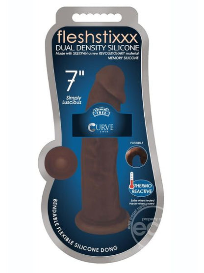 DUAL DENSITY SILICONE BENDABLE DONG 7 INCH