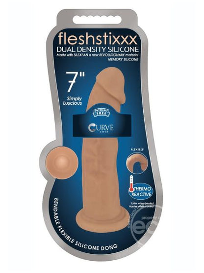 DUAL DENSITY SILICONE BENDABLE DONG 7 INCH