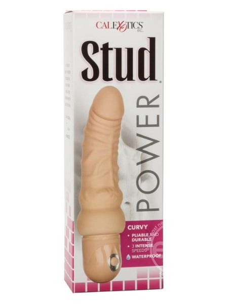 POWER STUD CURVY VIBRATING DILDO