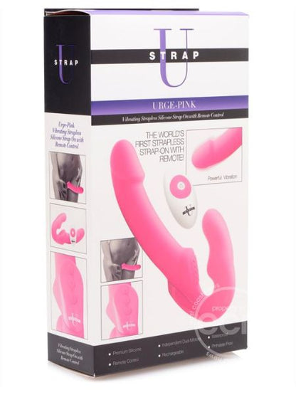 RECHARGEABLE SILICONE STRAPLESS STRAP ON WITH REMOTE CONTROL