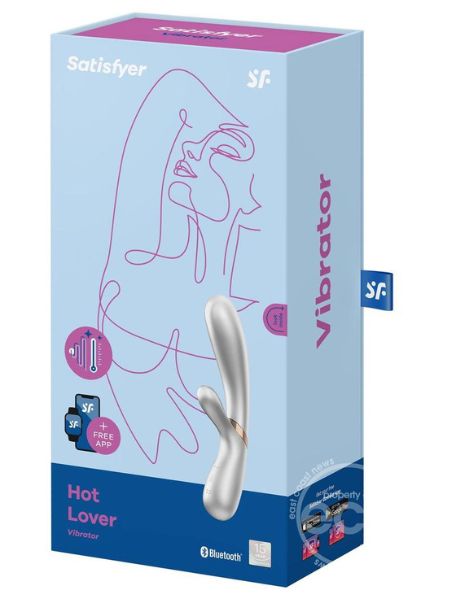 SATISFYER "HOT LOVER" RECHARGEABLE SILICONE WARMING DUAL - STIM VIBRATOR