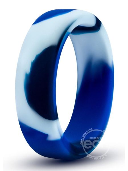 PERFORMANCE SILICONE CAMO COCK RING - BLUE CAMOUFLAGE