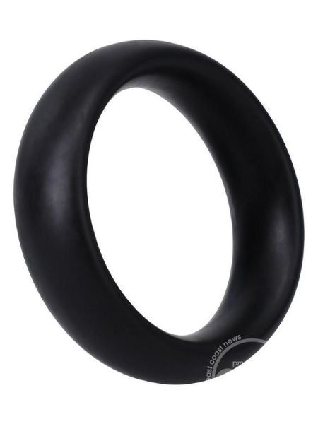 ROCK SOLID THE SILICONE COLLAR COCK RING - BALCK