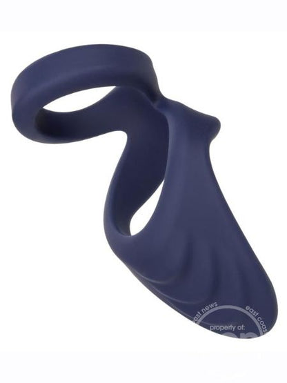 VICEROY PERINEUM DUAL RING SILICONE COCK RING - BLUE