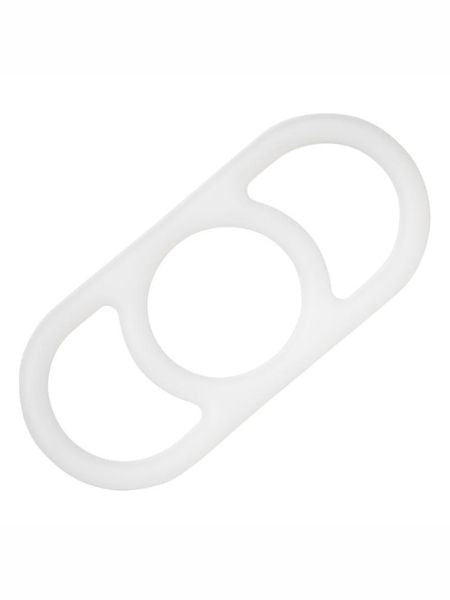 COMMANDER ERECTION ENHANCER SILICONE COCK RING - WHITE