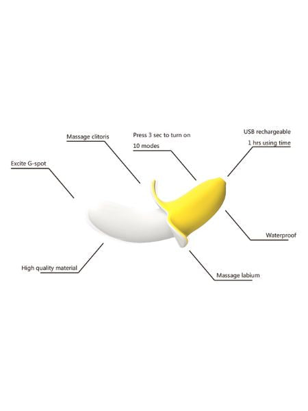 BANANA G - SPOT RECHARGEABLE VIBRATOR - YELLOW