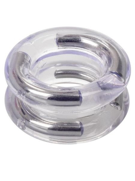 SUPPORT PLUS DOUBLE STACK COCK RING -CLEAR