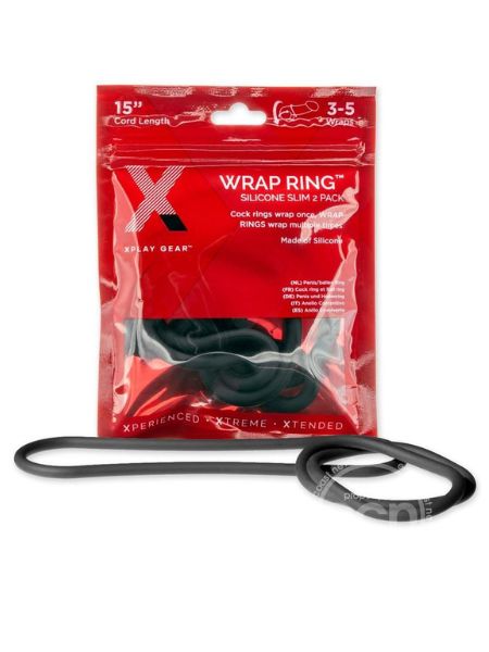 The Xplay Wrap Ring Silicone Slim 15in (2 pack) - Black