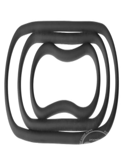 XPLAY MIX PACK WRAP RING SILICONE SLIM 9,12,15, INCH ( 3 PACK ) - BLACK