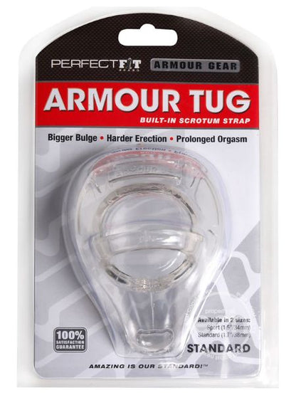 ARMOUR GEAR ARMOUR TUG BUILT SCROTUM STRAP STANDARD - CLEAR