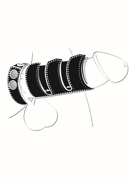 BALLGEAR COCK STRAP WITH SHEATH  BLACK/SILVER