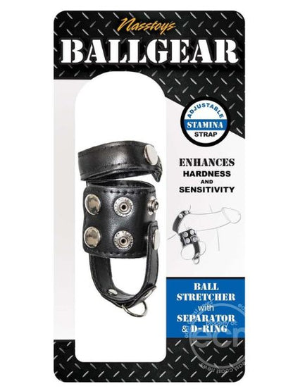 BALLGEAR BALL STRTCHER WITH SEPARATOR & D-RING - BLACK/SILVER