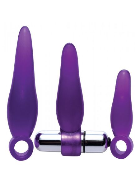 FANNY FIDDLERS 3 PIECE FINGER RIMMER SET + VIBRATING BULLET - PURPLE