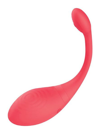 LONG DISTANCE RANGE APP CONTROLLED SILICONE RECHARGEABLE LOVE EGG - CORAL