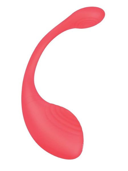 LONG DISTANCE RANGE APP CONTROLLED SILICONE RECHARGEABLE LOVE EGG - CORAL