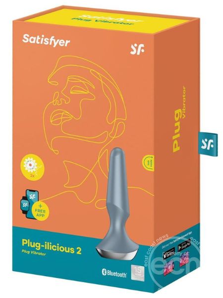 SATISFYER "PLUG-LILICIOUS 2" SILICONE VIBRATING ANAL PLUG