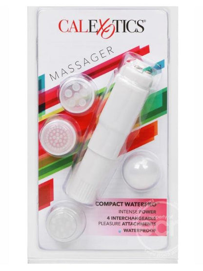 TRAVEL WAND MASSAGER WITH 4 INTERCHANGEALE HEADS - WHITE