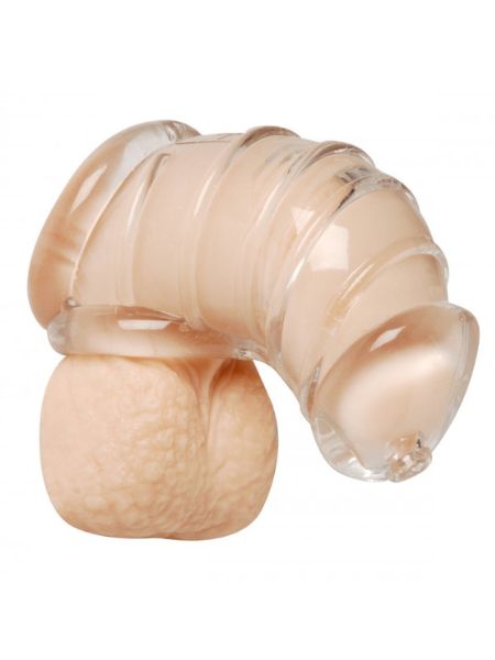 MASTER SERIES DETAINED SOFT BODY CHASTITY CAGE - CLEAR