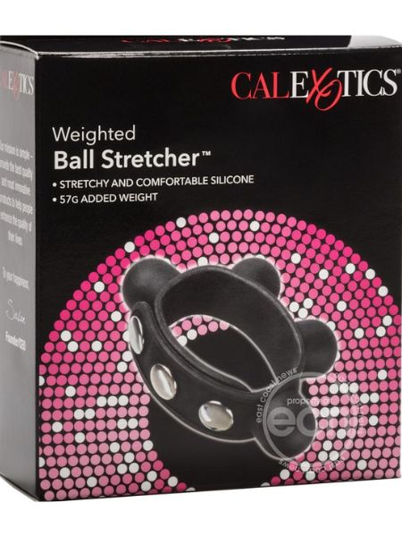 SILICONE WEIGHTED BALL STRTCHER COCK RING - BLACK