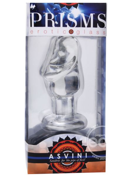 PRISMS ASVINI GLASS PENIS ANAL PLUG - CLEAR