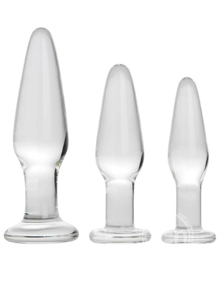 PRISMS DOSHA 3 PIECE GLASS PLUG KIT - CLEAR