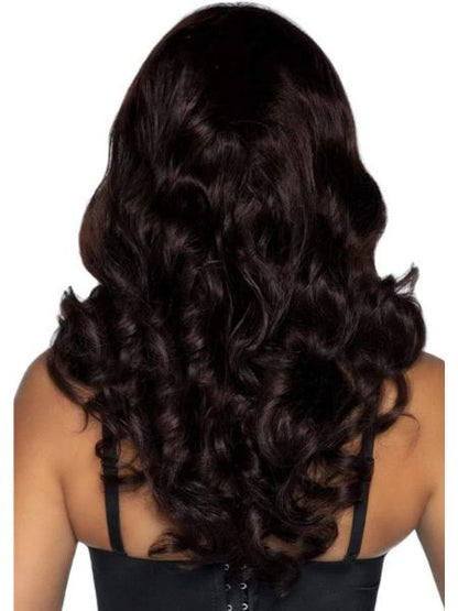 24" WAVY WIG WITH BANGS-BROWN