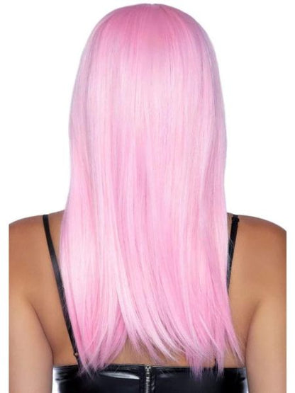 24" STRAIGHT WIG WITH BANGS - PINK