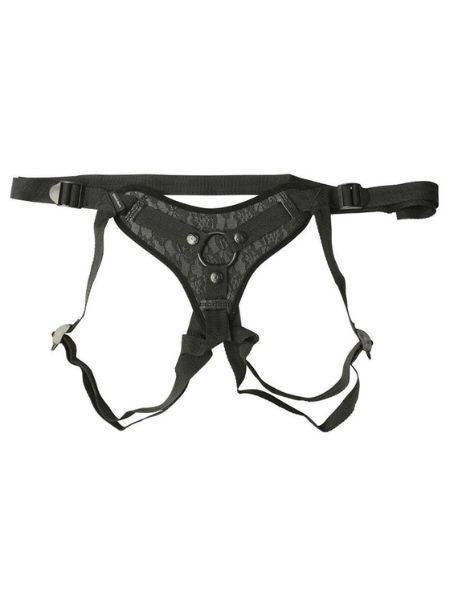 SINCERELY LACE STRAP-ON HARNES - BLACK