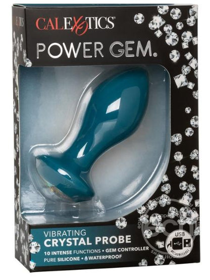 VIBRATING CRYSTAL PROBE SILICONE RECHARGEABLE BUTT PLUG