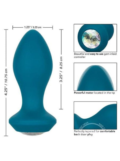 VIBRATING CRYSTAL PROBE SILICONE RECHARGEABLE BUTT PLUG