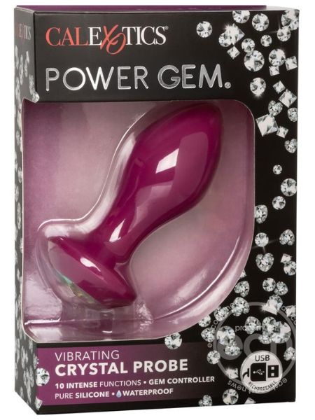 VIBRATING CRYSTAL PROBE SILICONE RECHARGEABLE BUTT PLUG