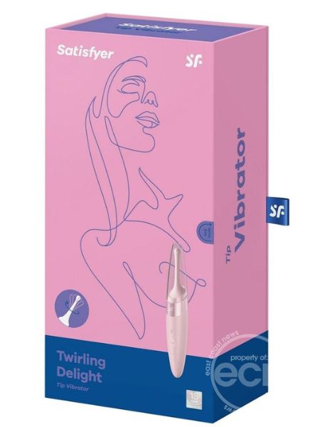 SATISFYER "TWIRLING DELIGHT" RECHARGEABLE STIMULATOR - ROSE PINK