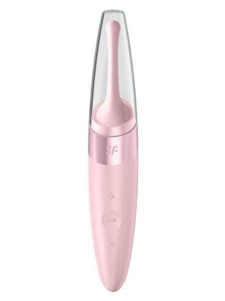 SATISFYER "TWIRLING DELIGHT" RECHARGEABLE STIMULATOR - ROSE PINK