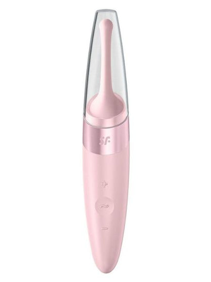SATISFYER "TWIRLING DELIGHT" RECHARGEABLE STIMULATOR - ROSE PINK