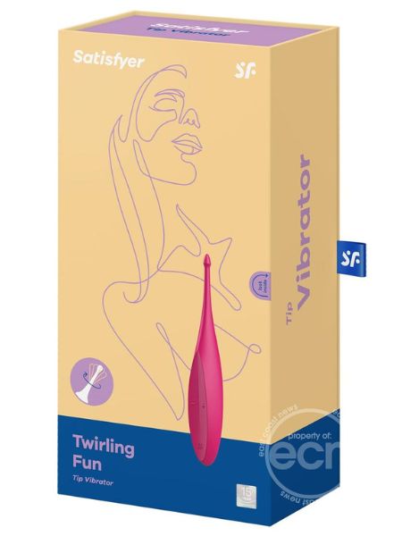 SATISFYER "TWIRLING FUN" SILICONE VIBRATOR - MAGENTA