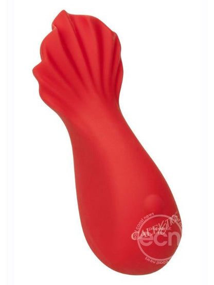 RED HOT FUEGO RECHARGEABLE SILICONE MASSAGER -RED