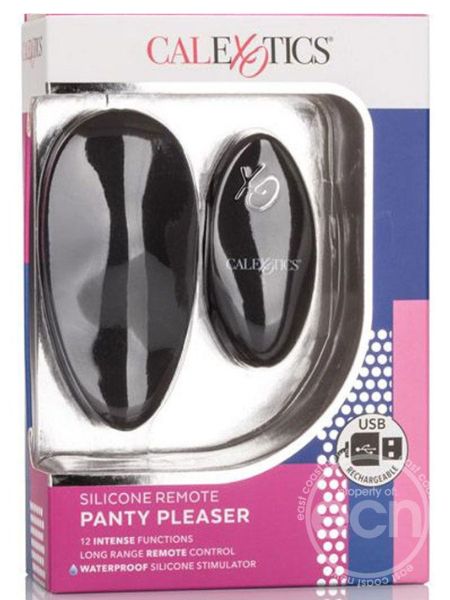 SILICONE REMOTE PANTY PLEASER RECHARGEABLEPANTY VIBE - BLACK