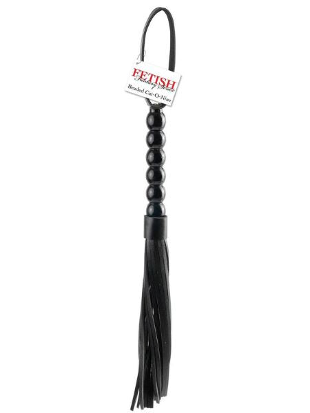 FETISH FANTASY SERIES BEADED CAT-O NINE TAILS - BLACK