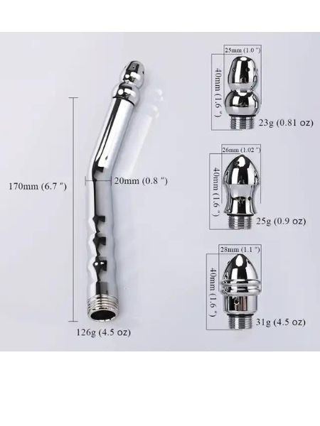 3 REMOVABLE NOZZELS HEADS VAGINAL CLEANING DOUCHE KITS